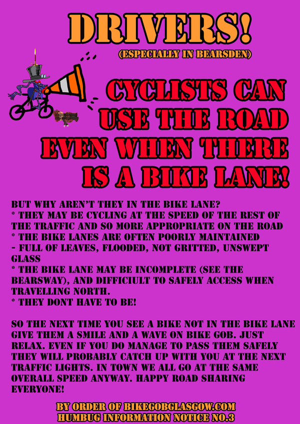 Bike Gob's Humbug Information Notices No.3